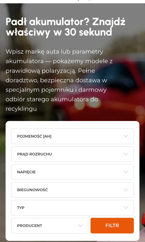 Podaje parametry