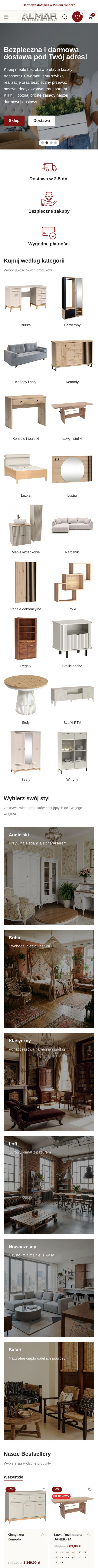 Strona główna sklepu almarmeble.com.pl
