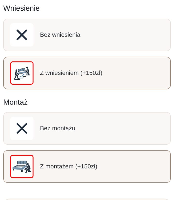 Konfigurator Niuko na telefonie: wniesienie i montaż