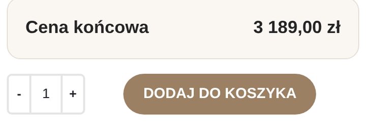 Konfigurator Niuko na telefonie: cena końcowa