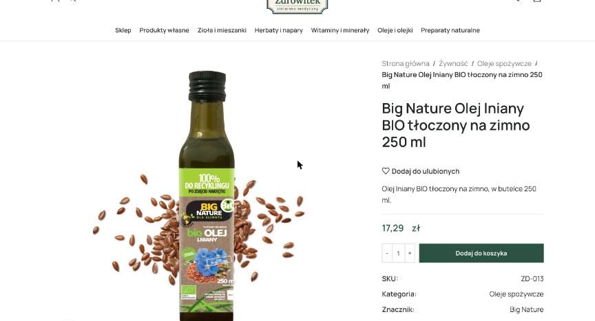 Zdrowitek: dodaje do koszyka