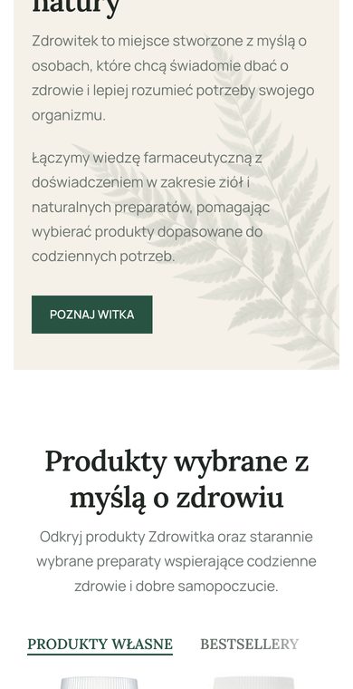 Zdrowitek: sklep z twarzą farmaceuty
