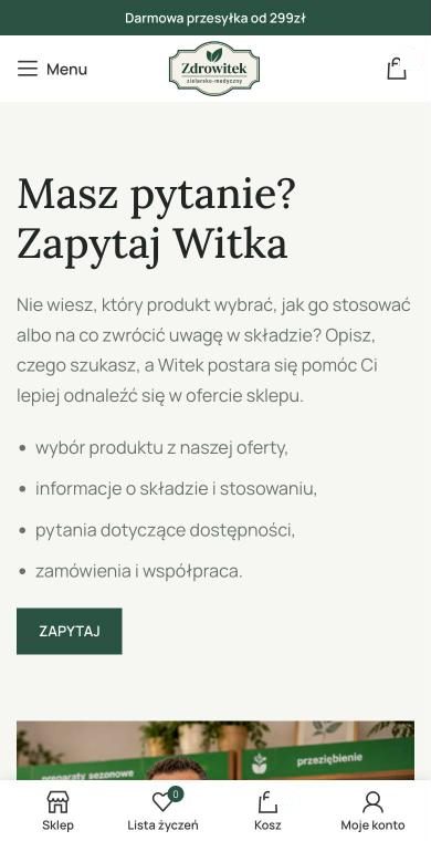 Zdrowitek: „Zapytaj Witka” na telefonie